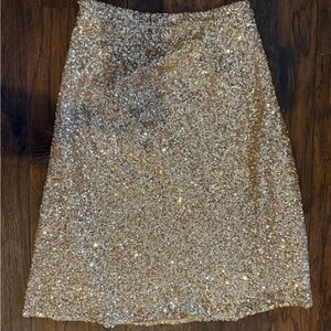 Elegant Gold Sequin Skirt